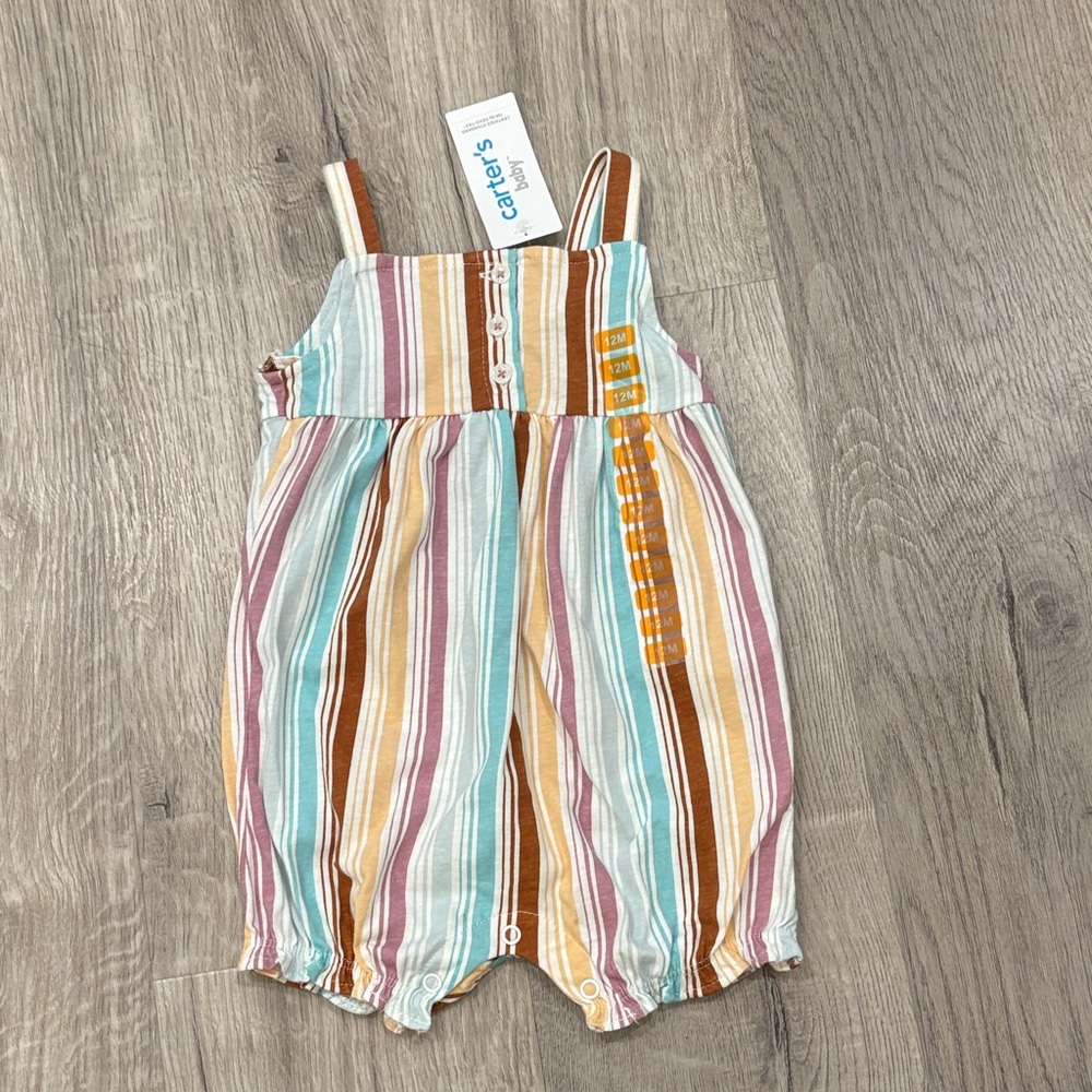 Carter's Striped Pastel Romper